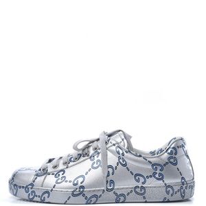 Gucci silver & blue vinyl men’s sneaker